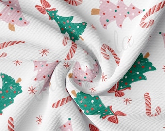 Christmas Printed Liverpool Bullet Fabric by the yard Knit Jersey Bamboo Cotton Spandex DBP Swim Waffle Rib Knit Scuba Minky Muslin AA2924