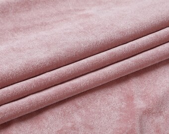 Dusty Pink Stretchy Velvet Fabric by the Yard Stretch Fabrics
