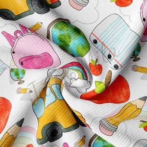 Tissu texturé Liverpool Bullet imprimé pour la rentrée scolaire par mètre Tissu Liverpool en jersey épais à bandes unies, extensible dans 4 directions AA1468