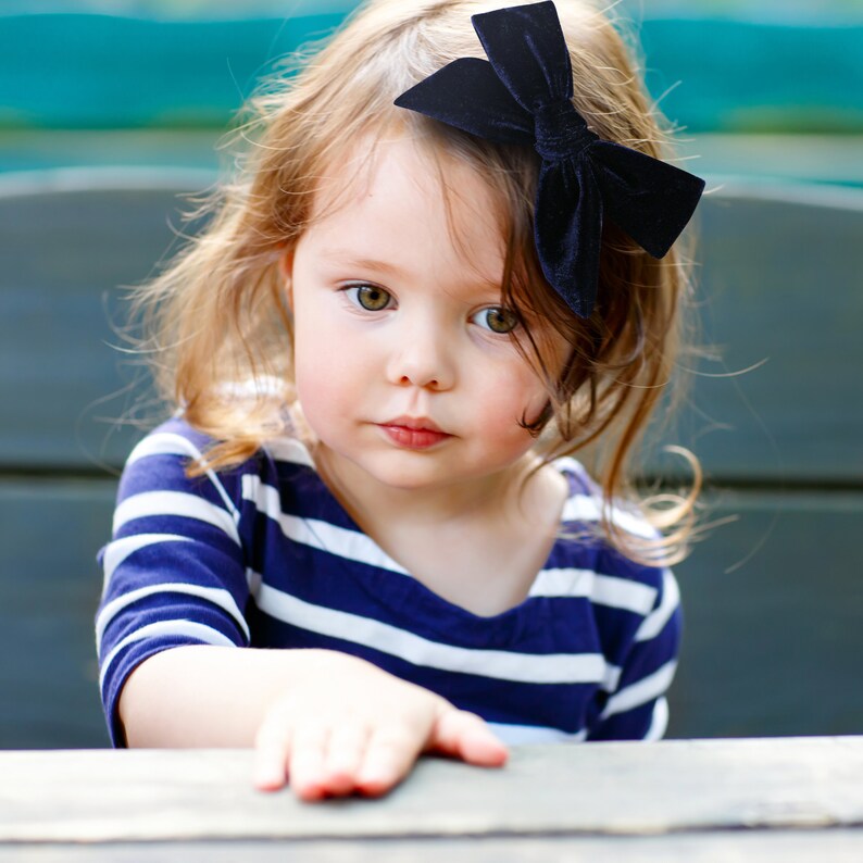 Velvet hair bow clips bows for toddlers girls hair clip Etsy