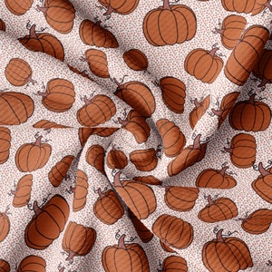 Pumpkin Printed Liverpool Bullet Textured Fabric by the yard 4Way Stretch Solid Strip Thick Knit Jersey Liverpool Fabric AA989