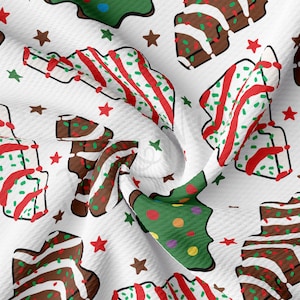 Christmas  Printed Bullet Textured Fabric by the yard 4Way Stretch Solid Strip Thick Knit Jersey Liverpool Fabric AA1974