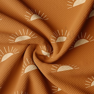 Sienna Sun Boho Printed Liverpool Bullet Textured Fabric by the yard 4 Way Stretch AA1540