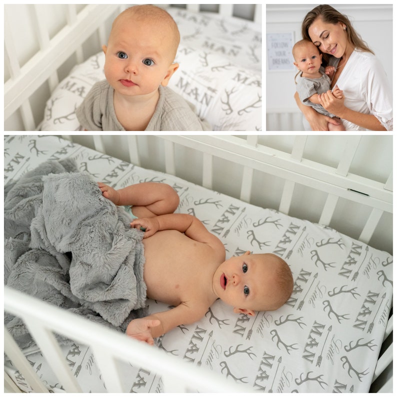 Crib Sheets for Boy 100 Cotton Fitted Crib Sheet Set Perfect Etsy