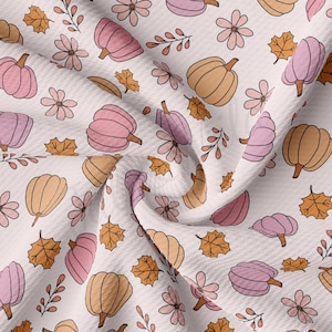 Fall Halloween Printed Liverpool Bullet Textured Fabric by the yard 4 Way Stretch Solid Strip Thick Knit Jersey Liverpool Fabric AA2847