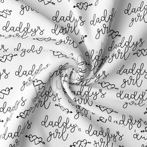 DBP Fabric Double Brushed Polyester Fabric by the Yard DBP Polyester Stretch Fabric  1 Yard Daddysgirl2 Daddy&#39;s Girl AA43