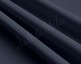 Navy Double Brushed Polyester Fabric by the Yard DBP Jersey Stretchy Soft Polyester Stretch Fabric 1 Yard