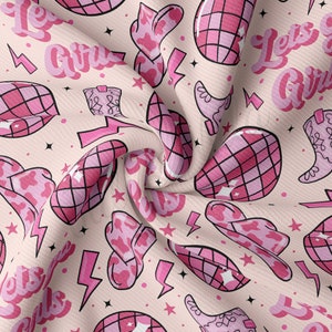 Rib Knit Fabric by the Yard Ribbed Jersey Stretchy Soft Polyester Stretch Fabric 1 Yard 4th of July RBK1751