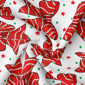 Christmas Printed Liverpool Bullet Textured Fabric by the yard  Thick Knit Jersey Liverpool Bullet Fabric AA3007