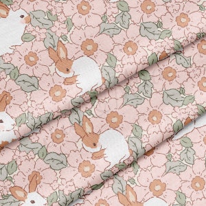 100% Cotton Fabric By the Yard Printed in USA Cotton Sateen -  Cotton CTN2443 Easter