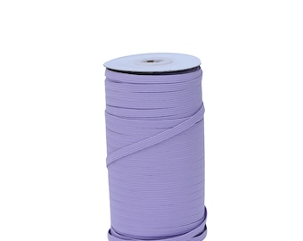 Lavender 1/4 inch Elastic for Sewing Face Mask Skinny Elastic by the yard Thin Braided Elastic 6mm Elastic Band Rope Cord Flat Flat Strap