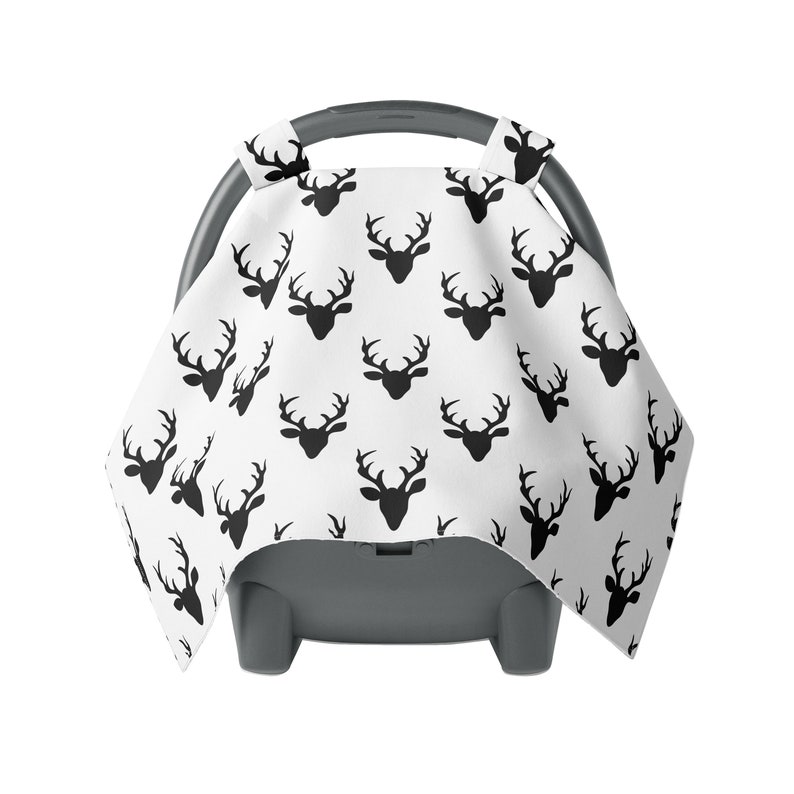 Baby Car Seat Cover For Infant Boys Black White Buck Antlers Deer Covers Babies Cat Canopy Carriers Wraps Accessories Xn Kopsch Orthop 7nb De White Buck Antlers Deer Car Seat Covers, Black White Baby Car Seat Covers