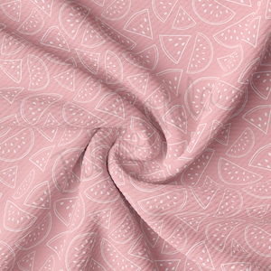 Liverpool Bullet Textured Fabric by the yard 4Way Stretch Solid Strip Thick Knit Jersey Liverpool Fabric AA2483 Watermelon