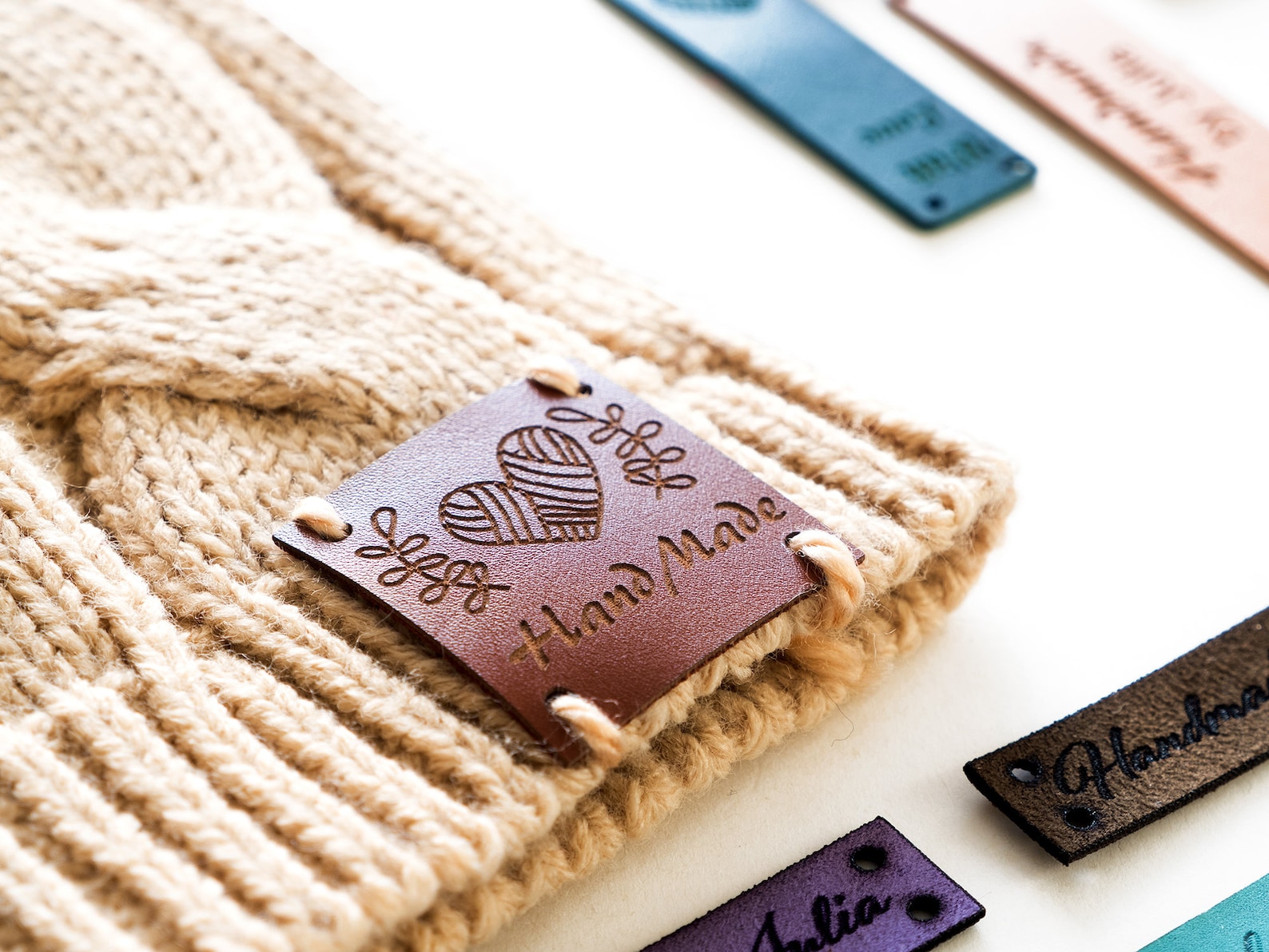 Custom Branding Labels for Knitted Items Sew on Tags for Etsy