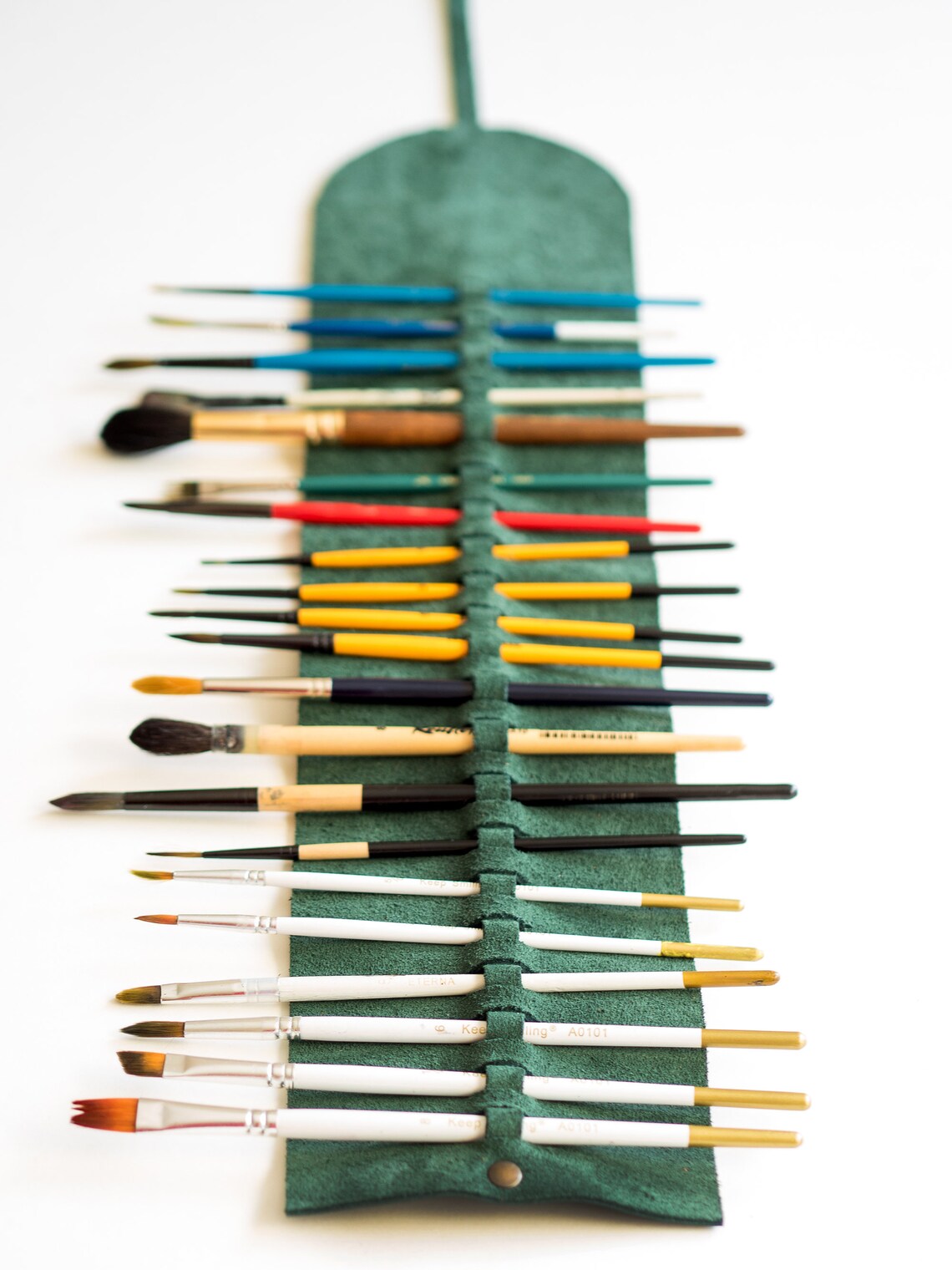 Leather Paint Brush Roll Custom Artist Travel Case Crafts Etsy