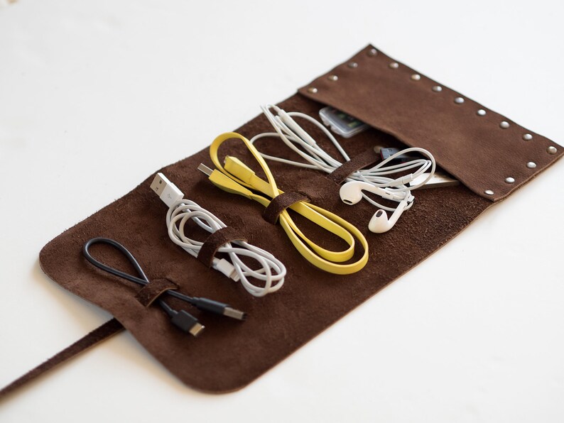 Personalized Handmade Leather Cord Wrap With Pocket Leather Etsy