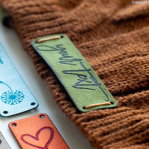 Knitting identity labels, Custom Crochet labels, labels with logo, Knitting project labels, Personalized Yarn Labels, Knitting care labels