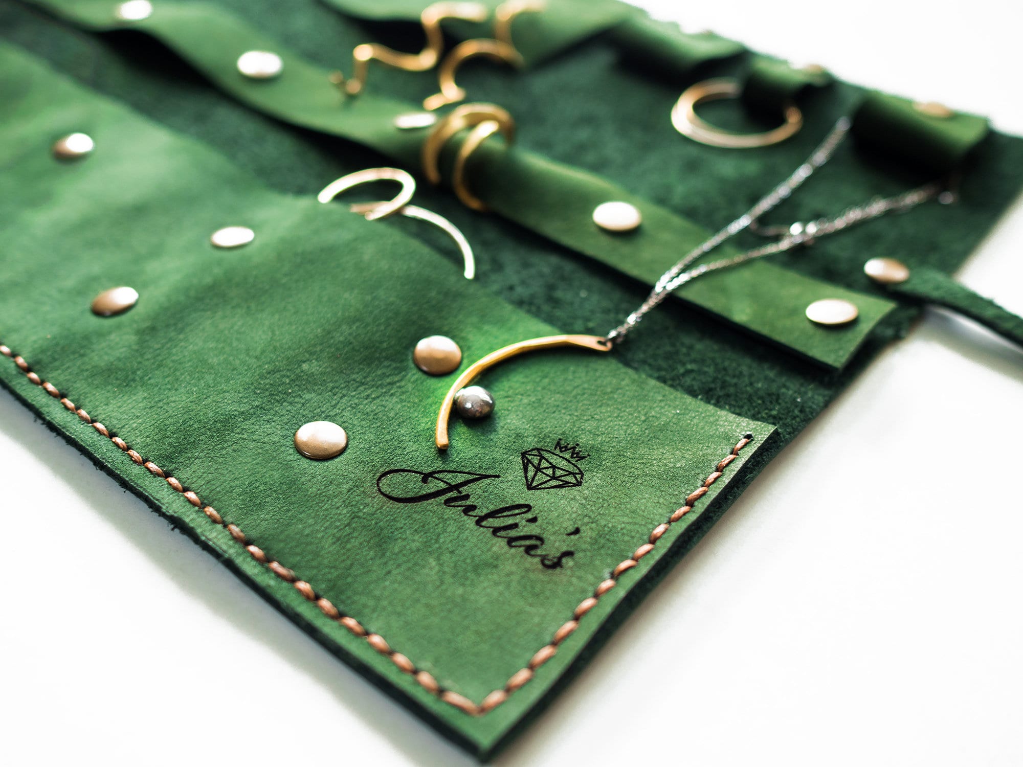 Leather Jewelry Travel Organizer Personalized Jewelry Roll Etsy