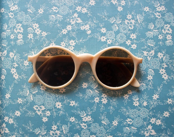 1930s 1940s White Celluloid Sunglasses