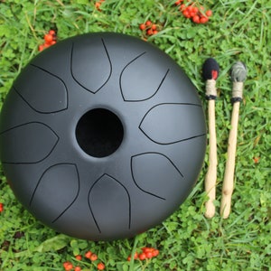 Handmade hank drum 12'', steel drum, tongue drum, propane tank, recycled, percussion, tank drum, hand pan, music instrument image 1