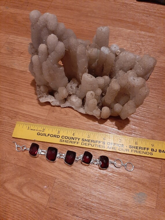 Beautiful cherry ruby gemstone handcrafted bracel… - image 2