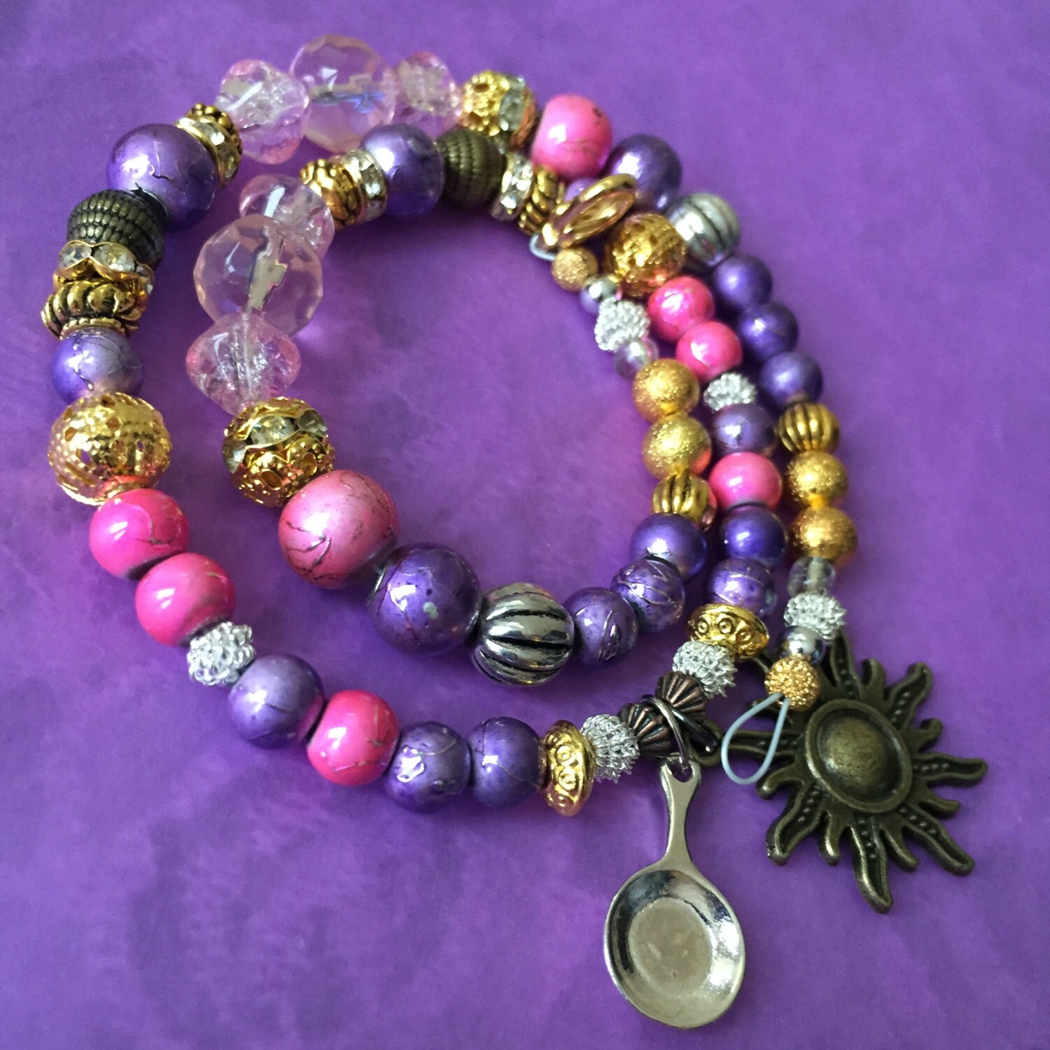 Rapunzel Charm Necklace. Tangled Necklace. Princess Necklace. Etsy