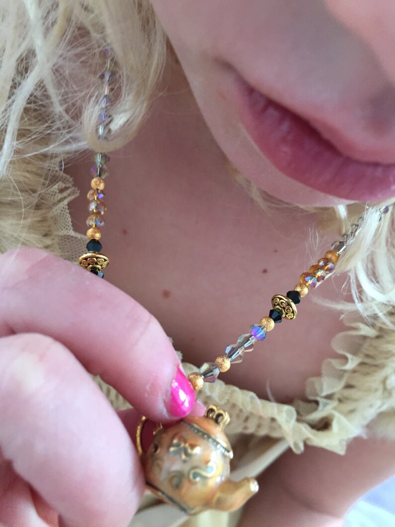 Princess Necklace. Princess Jewelry. Charm Necklace. Beaded Etsy