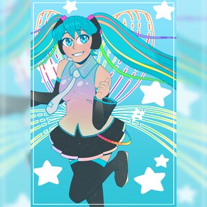 10周年記念ミクプリント！｜キュートでカワイイアニメポスター｜バーチャルアイドル好きにぴったり