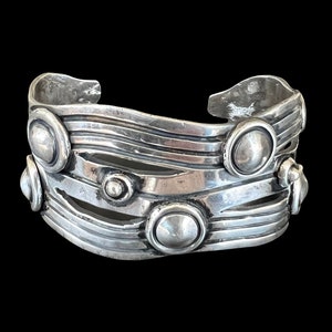 William Spratling Taxco Mexico Sterling Silver River of Life Cuff Bracelet 87g