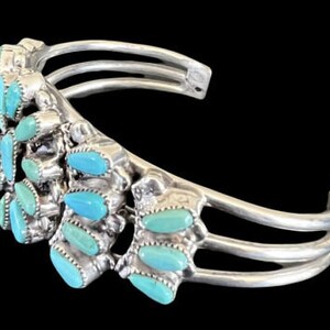 Valentino & Matilda Banteah Zuni Silver Turquoise Petit Point Cuff Bracelet Bild 4