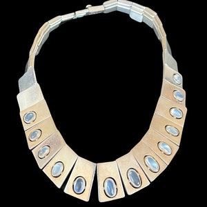 Antonio Pineda Taxco Mexico 970 Silver Moonstone Necklace 191g