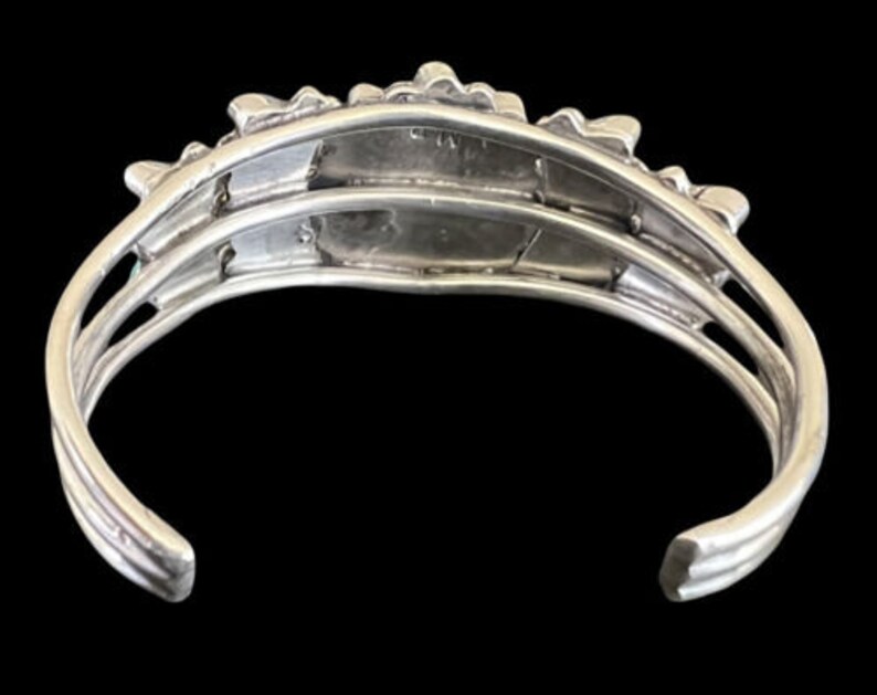 Valentino & Matilda Banteah Zuni Silver Turquoise Petit Point Cuff Bracelet Bild 3