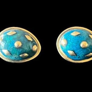 Tiffany & Co. Jean Schlumberger 18K Yellow Gold Dot Lozenge Earrings