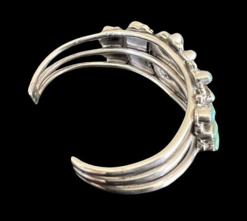Valentino & Matilda Banteah Zuni Silver Turquoise Petit Point Cuff Bracelet Bild 2