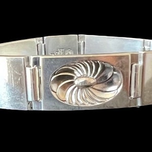 Vintage Georg Jensen Danish Modern Sterling Silver Art Deco Bracelet No. 56A Henry Pilstrup