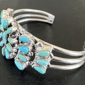 Valentino & Matilda Banteah Zuni Silver Turquoise Petit Point Cuff Bracelet Bild 6