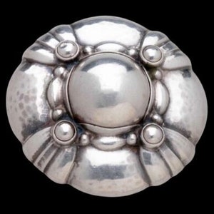 Georg Jensen Denmark Danish Sterling Silver Brooch No. 50