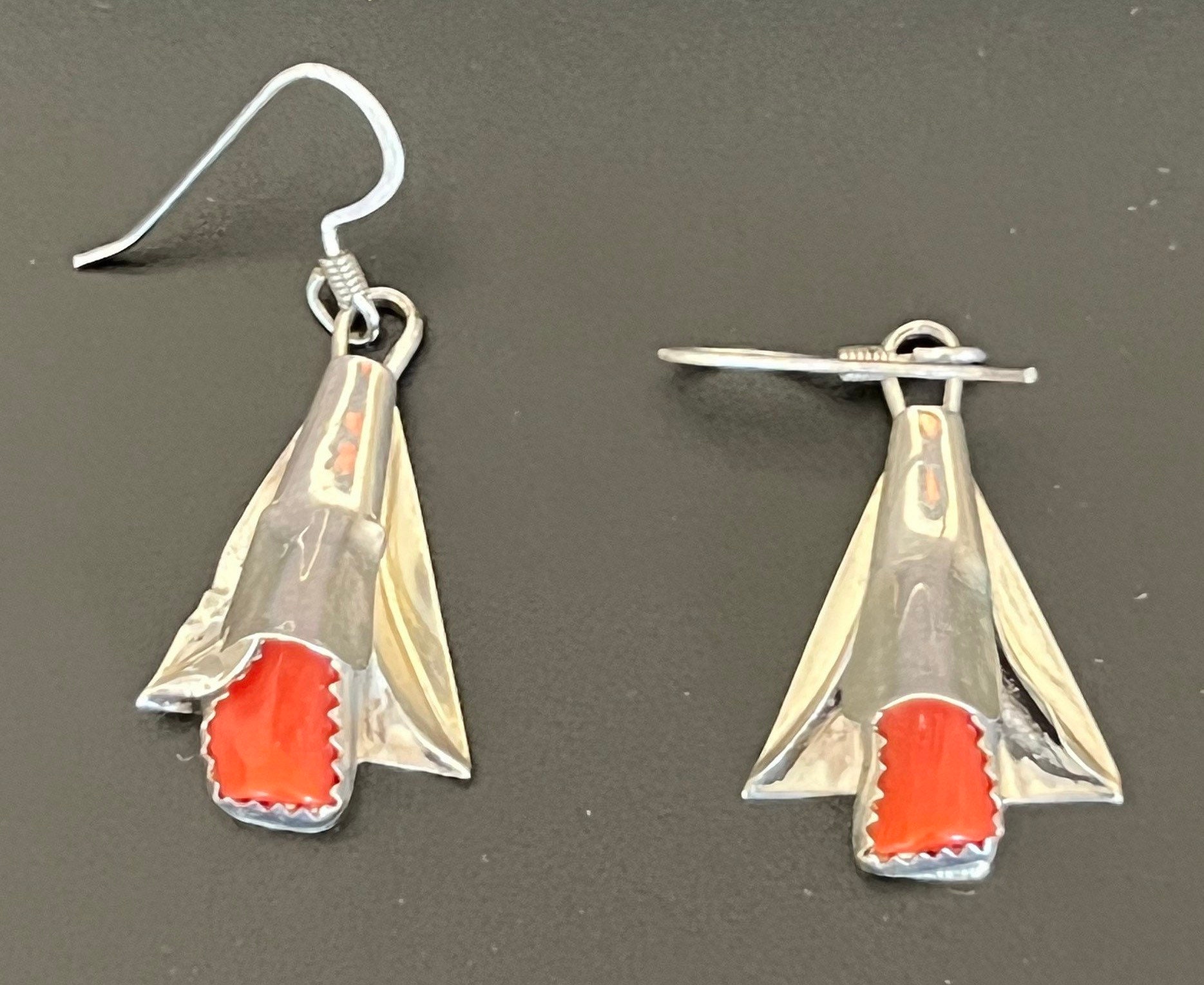 Frank Yazzie Navajo Sterling Silver Red Coral Squash Blossom Necklace