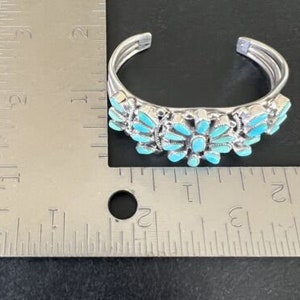 Valentino & Matilda Banteah Zuni Silver Turquoise Petit Point Cuff Bracelet Bild 10