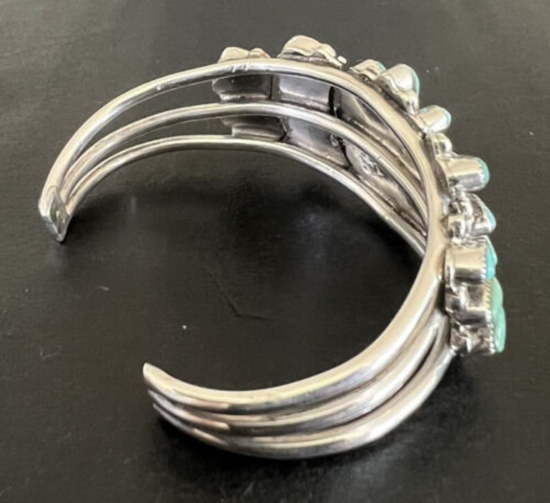 Valentino & Matilda Banteah Zuni Silver Turquoise Petit Point Cuff Bracelet Bild 8