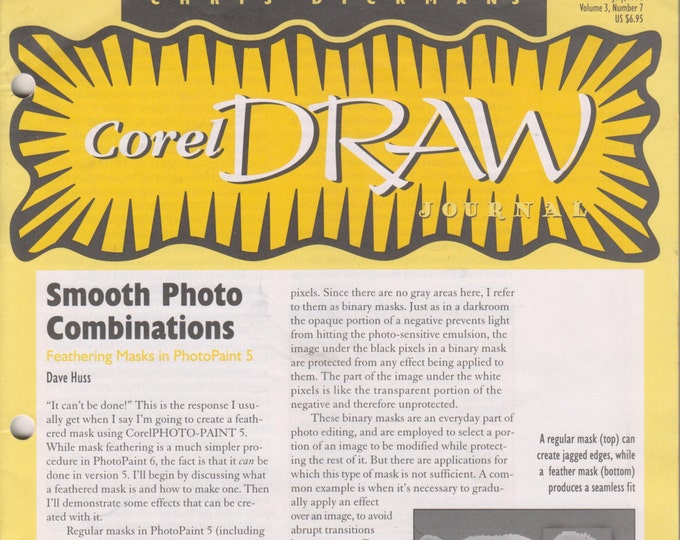 Chris Dickman's Corel Draw Journal July 1996 Smooth Photo Combinations (Vintage Journal Computer Graphics)