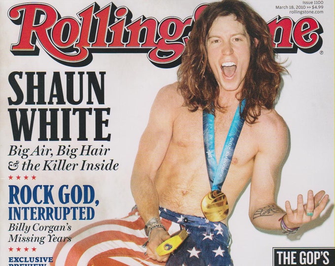 Rolling Stone March 18, 2010 Shaun White  Big Air, Big Hair, and The Killer Inside  (Magazine: Music, Commentary)