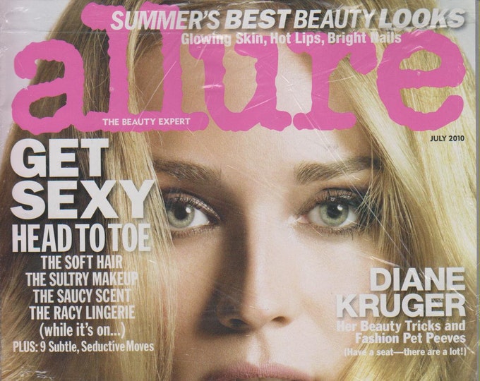 Allure July 2010 Diane Kruger Her Beauty Tricks and Fashion Pet Peeves (Magazine: Women's,  Beauty)