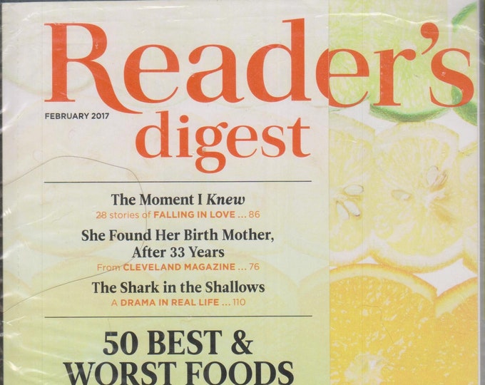 Reader's Digest February 2017 50 Best & Worst Foods For Your Health  (Magazine: General Interest)