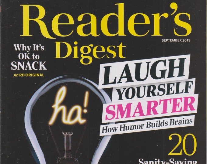 Reader's Digest September 2019 Laugh Yourself Smarter - How Humor Builds Brains (Magazine: General Interest)