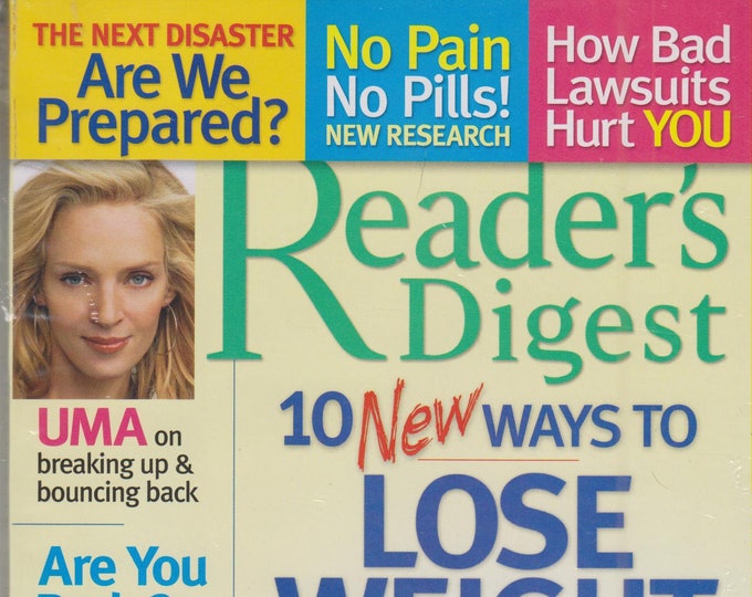 Reader's Digest July 2006 Uma Thurman, Never Give Up, 10 New Ways to Lose Weight (Magazine: General Interest)