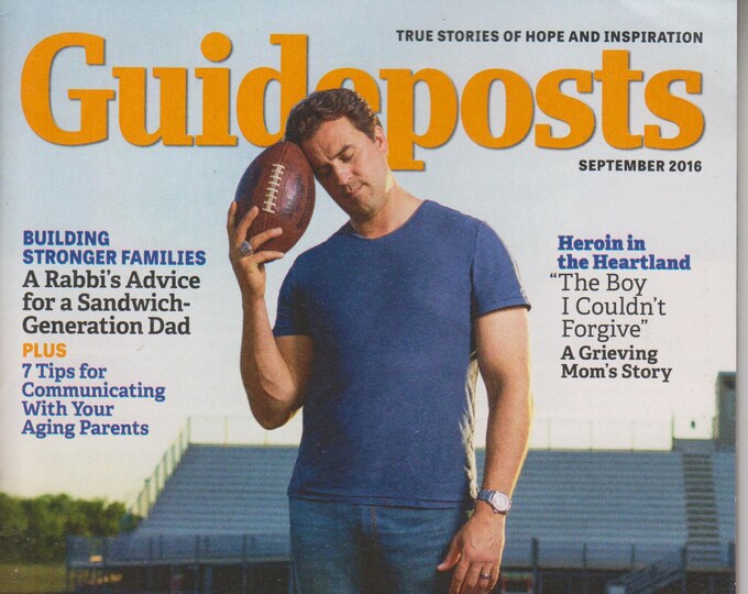 Guideposts September 2016 Retired NFL Receiver Ben Utecht Living With Brain Injury  (Magazine, Inspirational)