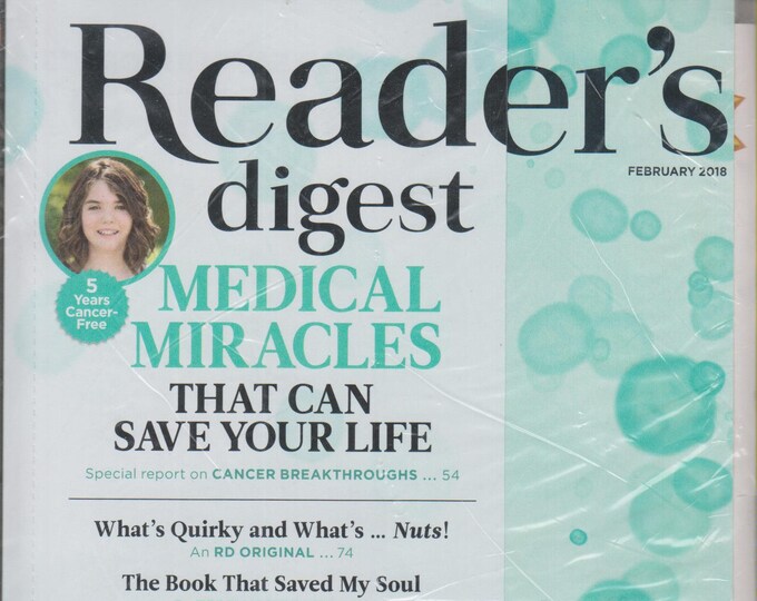 Reader's Digest February 2018 Medical Miracles That Can Save Your Life, Quirky, Wedding Rings, Vitamins (Magazine: General Interest)