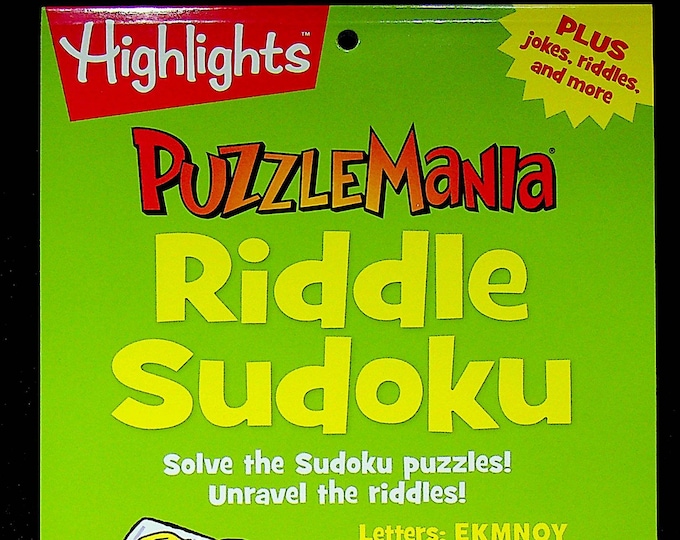 Highlights Puzzlemania Riddle Sudoku (Softcover Pad: Children's, Puzzles) 2016