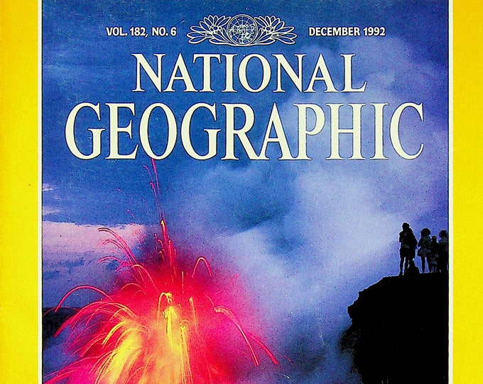 National Geographic and Map December 1992 Volcanoes, Route 93, The Himalaya, Milan, Whale Sharks (Magazine: Nature)